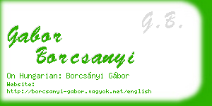 gabor borcsanyi business card
